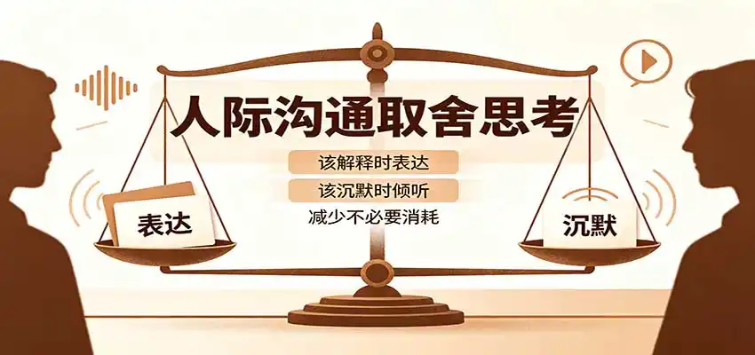人际沟通取舍思考：分清解释与沉默边界，拿捏职场生活沟通分寸减少情绪内耗-星云网创