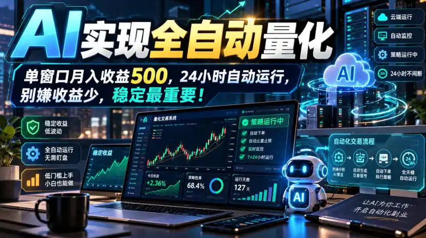 AI全自动量化项目，长期稳定可落地，0门槛躺赚稳定项目！-星云网创