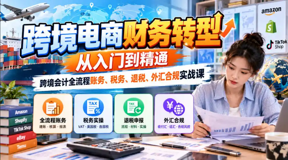 跨境电商财务转型：从入门到精通｜跨境会计全流程账务、税务、退税、外汇合规实战课-星云网创
