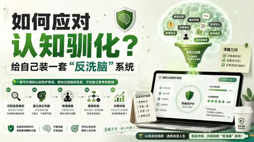 付费文章：如何应对认知驯化？给自己装一套“反洗脑”系统-星云网创