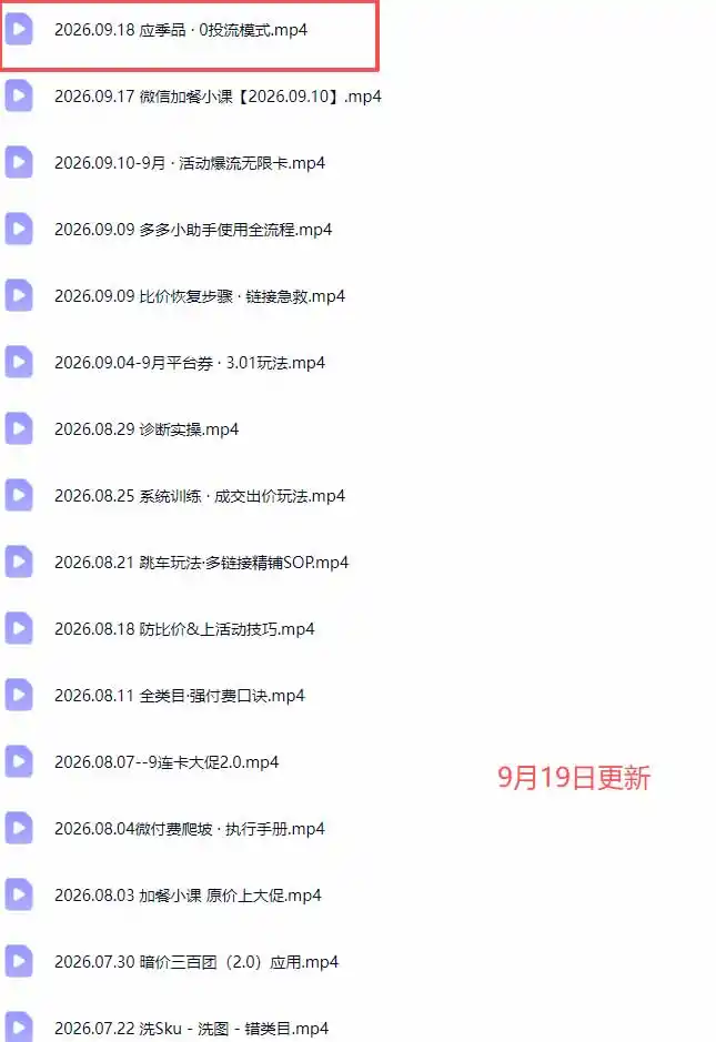 拼多多实战特训营(更新0920-星云网创