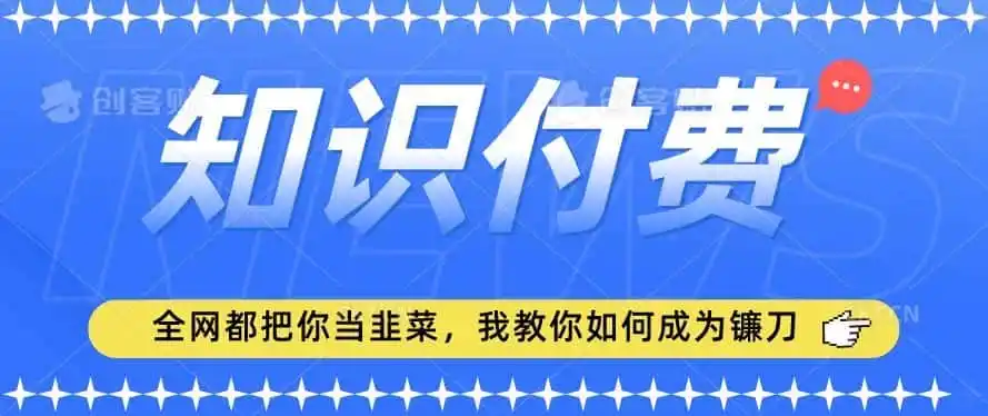 2024最新知识付费项目，小白也能轻松入局，全网都在教你做项目，我教你做镰刀【揭秘】-星云网创