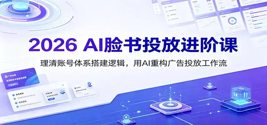 2026 AI脸书投放进阶课：理清账号体系搭建逻辑，用AI重构广告投放工作流(更新)-星云网创