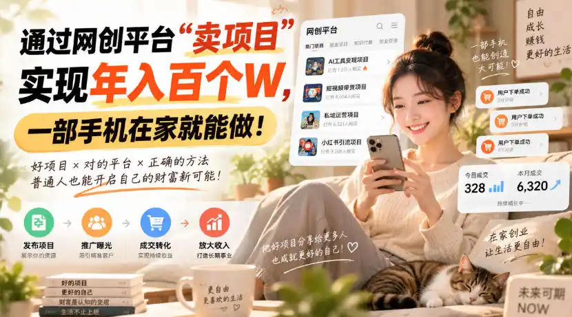 靠卖网创项目变现,一年拿下百万收益!一台手机就能操作!-星云网创