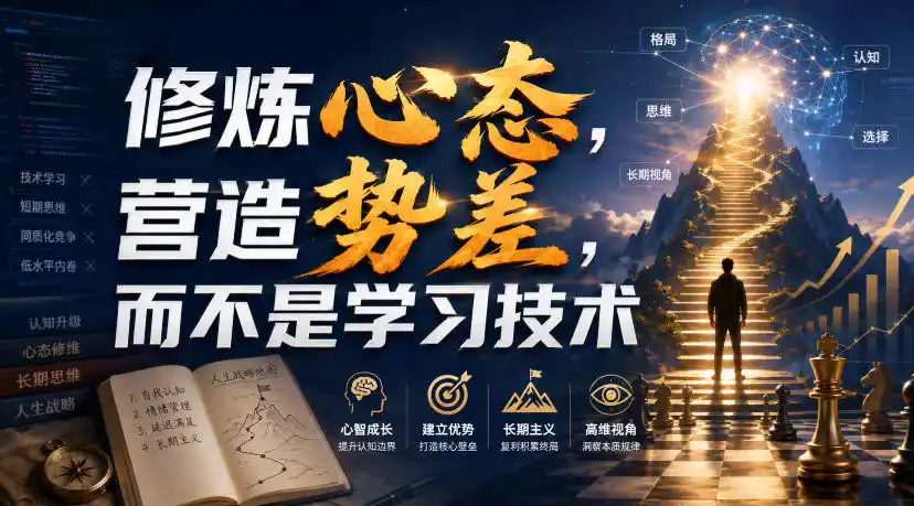 付费文章：修炼心态，营造势差，而不是学习技术-星云网创