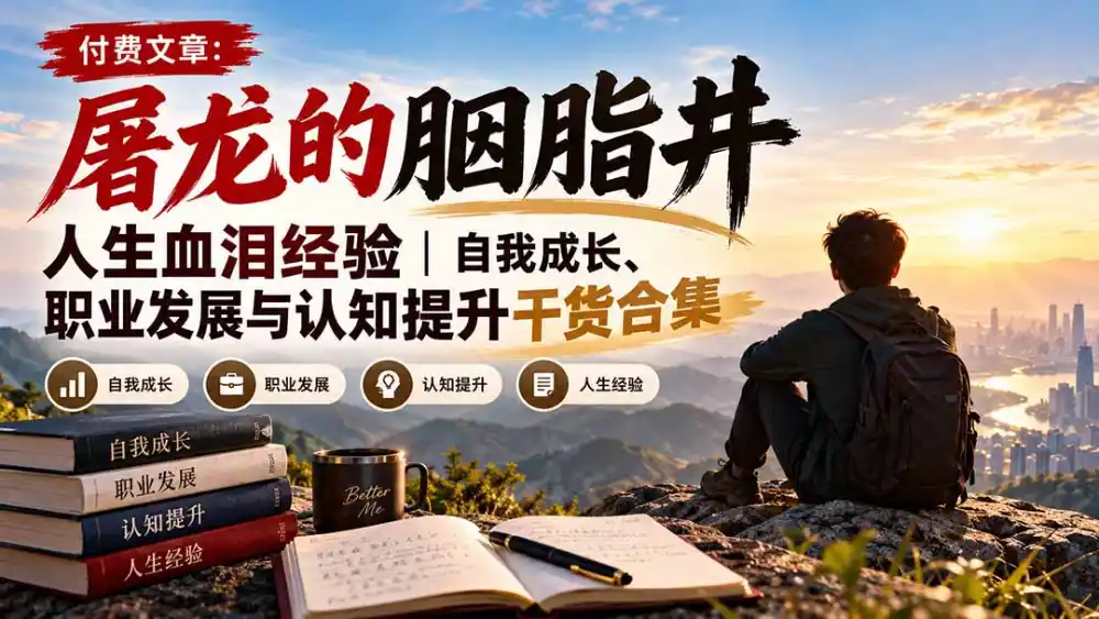 付费文章：屠龙的胭脂井人生血泪经验｜自我成长、职业发展与认知提升干货合集-星云网创