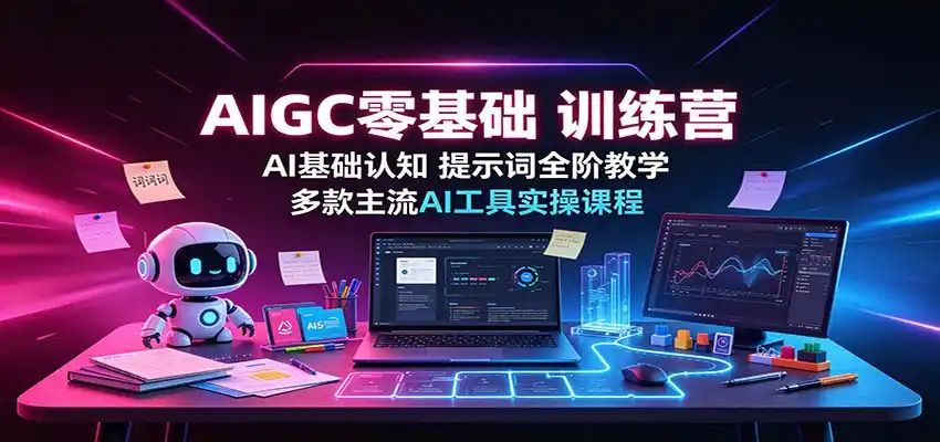 AIGC零基础训练营：AI基础认知，提示词全阶教学，多款主流AI工具实操课程-星云网创