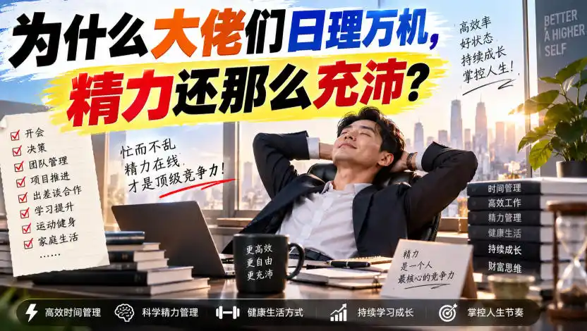 付费文章:为什么大佬们日理万机,精力还那么充沛?-星云网创