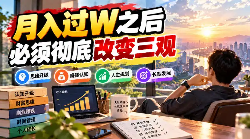 某公众号付费文章：月入过W之后，必须彻底改变三观-星云网创