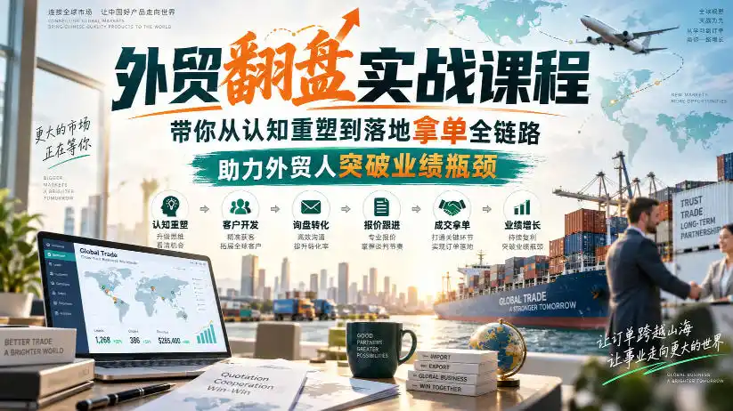 外贸翻盘实战课程，带你从认知重塑到落地拿单全链路，助力外贸人突破业绩瓶颈-星云网创