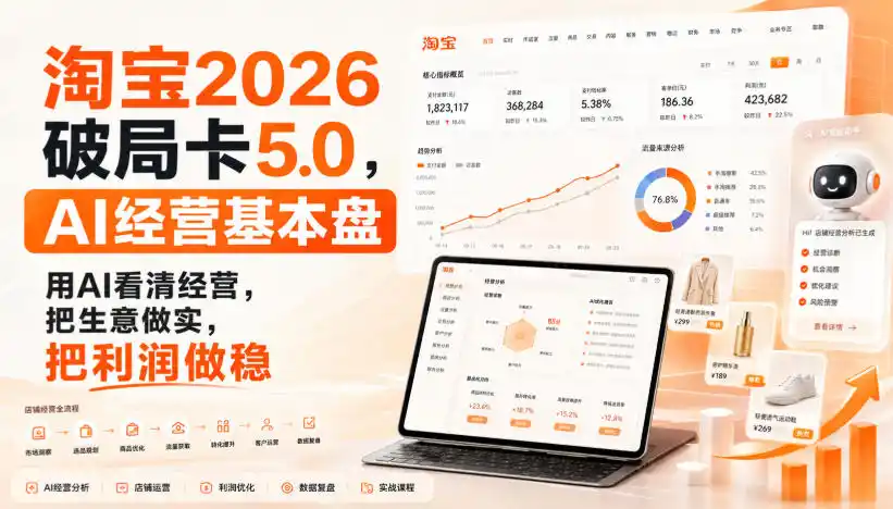 智篆商业-淘宝2026破局卡5.0，AI经营基本盘，用AI看清经营，把生意做实，把利润做稳-星云网创