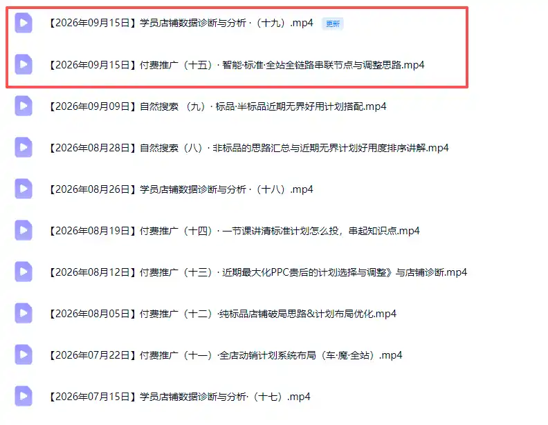 2026淘宝电商终局之战VIP课-更新0920：自然搜索+直通车+无界+精准人群，系统掌握测款动销与全店推广布局方法-星云网创