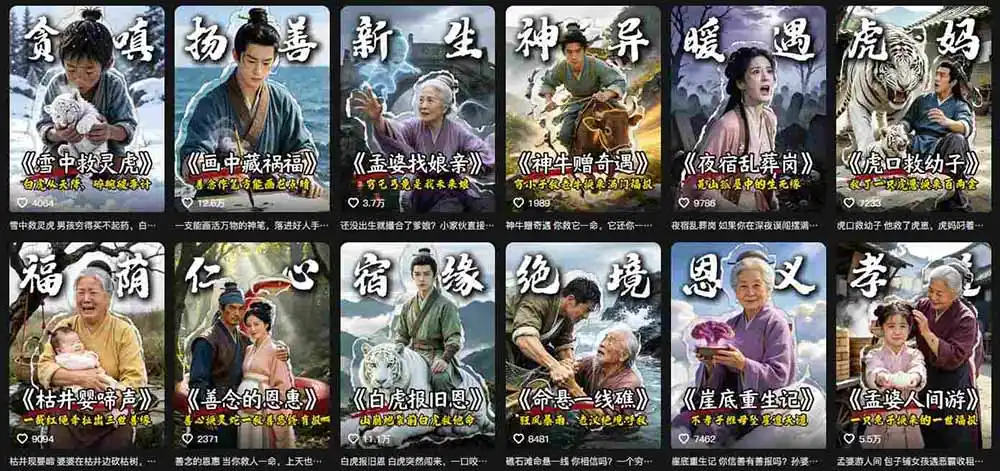 抖音AI民间故事账号实战!67W粉丝博主拆解起号、文案、画面与剪辑,分享伙伴计划及广告变现路径,月入10000+-星云网创