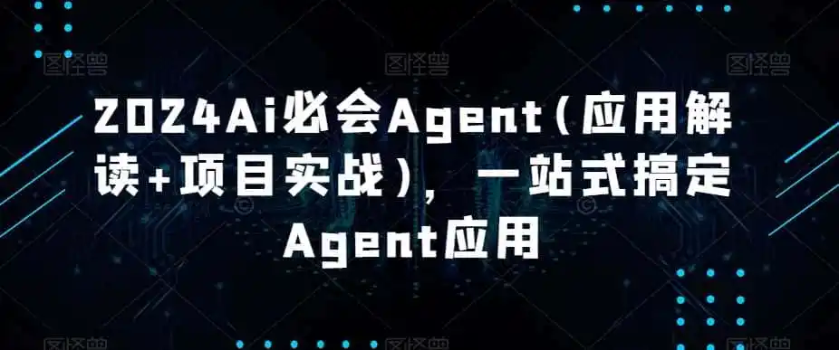 2024Ai必会Agent(应用解读+项目实战)，一站式搞定Agent应用-星云网创