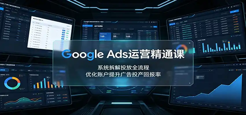 Google Ads运营精通课：系统拆解投放全流程，优化账户提升广告投产回报率-星云网创