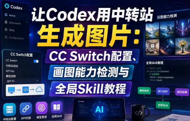 让Codex用中转站生成图片：CC Switch配置、画图能力检测与全局Skill教程-星云网创