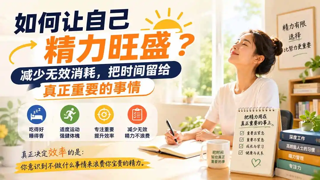 付费文章：如何让自己精力旺盛？减少无效消耗，把时间留给真正重要的事情-星云网创