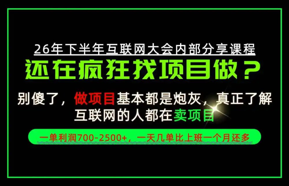 请不要再疯狂的找项目了！卖项目一单700-2.5k+不香吗？当天上手，当天变现！【揭秘】-星云网创