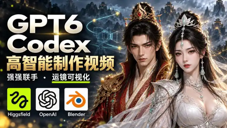 GPT-6 Astra×Codex高智能制作视频！联手Higgsfield，运镜可视化实战-星云网创