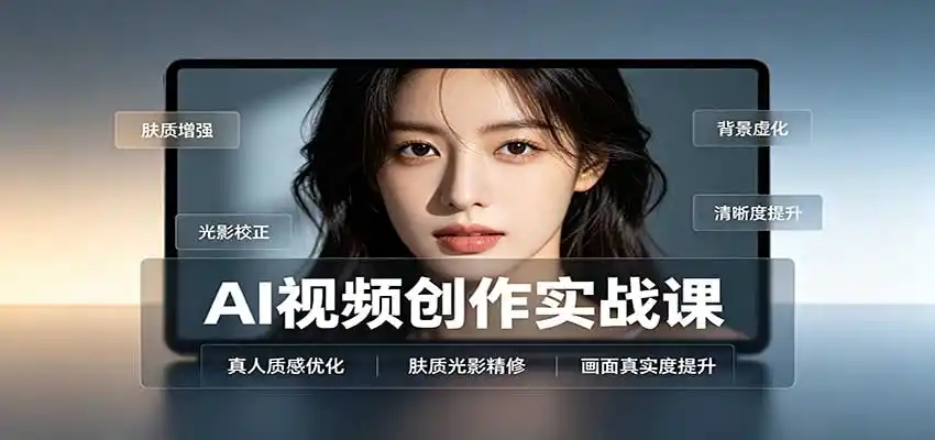 AI视频创作实战课：人物面部情绪调试，真人质感优化，提示词模板与变现方向-星云网创
