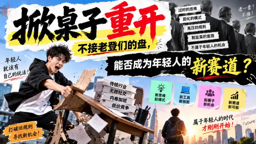 某公众号付费文章：掀桌子重开，不接老登们的盘，能否成为年轻人的新赛道？-星云网创