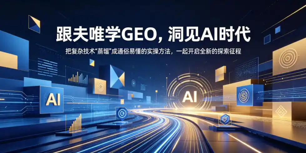 跟夫唯学GEO，洞见AI时代，把复杂技术“蒸馏”成通俗易懂的实操方法，一起开启全新的探索征程(更新26年10月)-星云网创