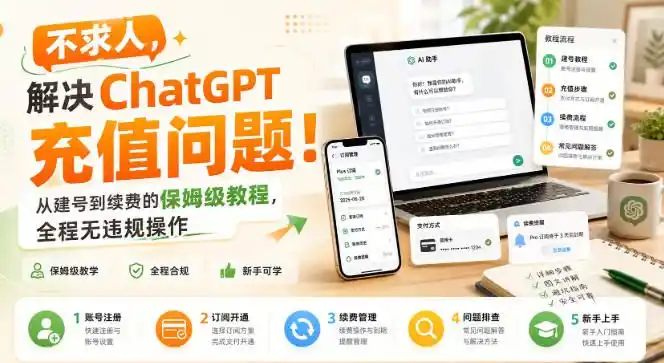 不求人，解决ChatGPT充值问题！从建号到续费的保姆级教程，全程无违规操作-星云网创
