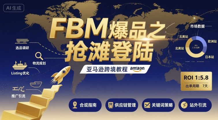 FBM爆品之抢滩登陆-亚马逊跨境教程-柚子轻创