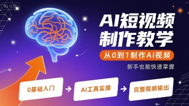 AI短视频制作教学，从0到1制作AI视频-星云网创