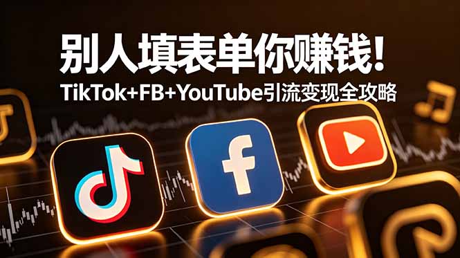 别人填表单你赚钱！TikTok+FB+YouTube 引流变现全攻略【原创双语字幕】-星云网创