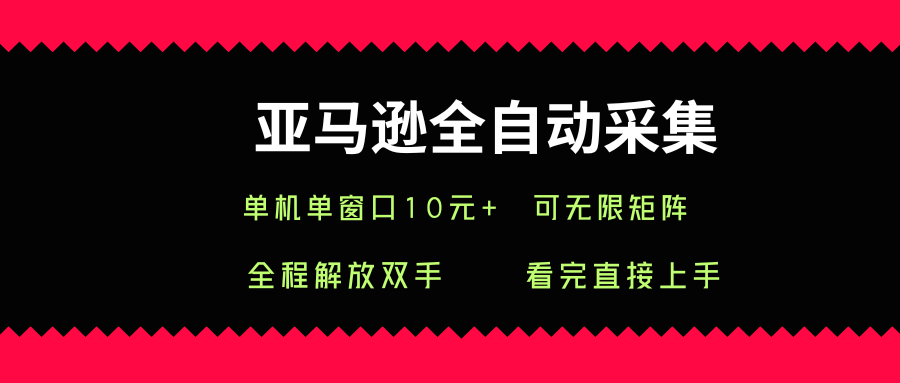 亚马逊全自动采集，单机单窗口一天10+，可无限矩阵去做【揭秘】-星云网创
