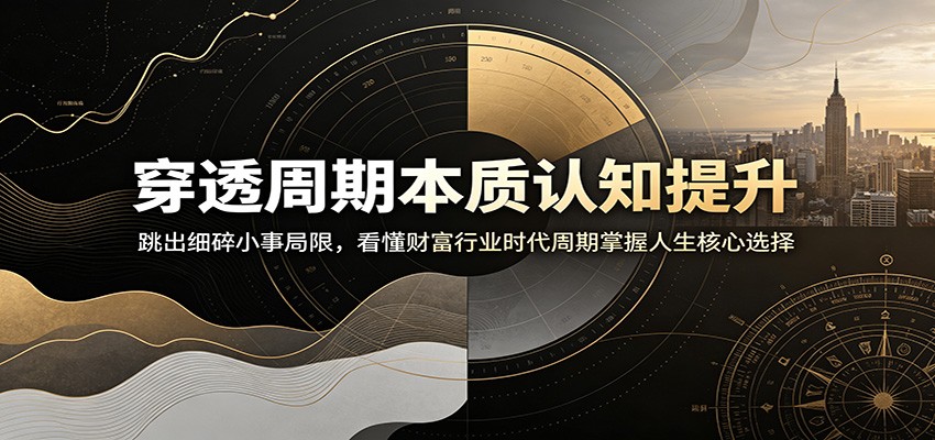 穿透周期本质认知提升：跳出细碎小事局限，看懂财富行业时代周期掌握人生核心选择-星云网创