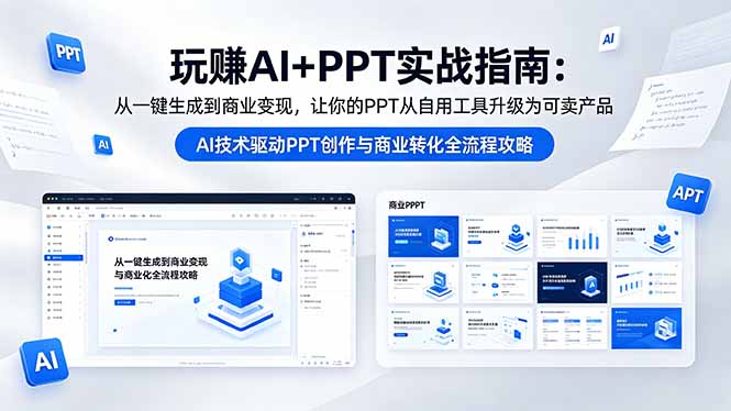 玩赚AI+PPT实战指南-更新5月13：从一键生成到商业变现，让你的PPT从自用工具升级为可卖产品-星云网创