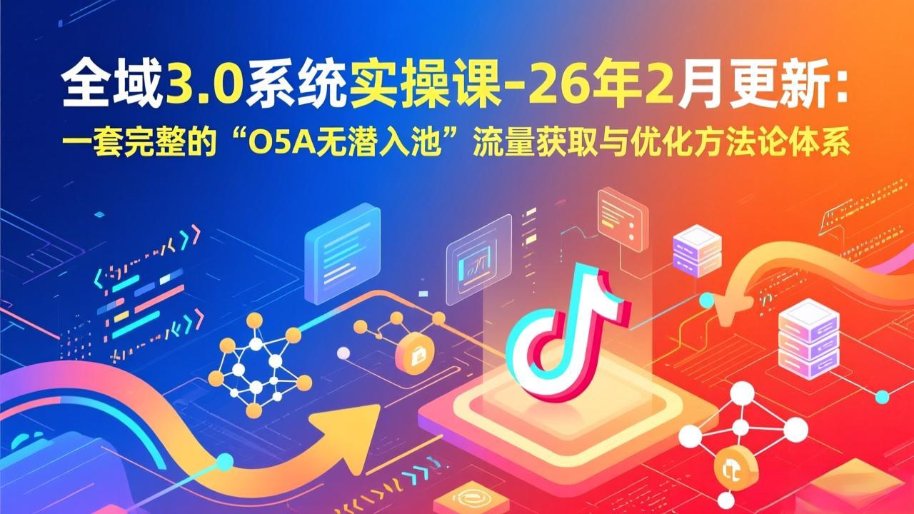 全域3.0系统实操课-26年2月更新：一套完整的“O5A无潜入池”流量获取与优化方法论体系-星云网创