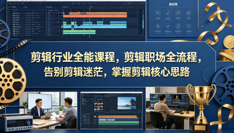 剪辑行业全能课程，剪辑职场全流程，告别剪辑迷茫，掌握剪辑核心思路-星云网创