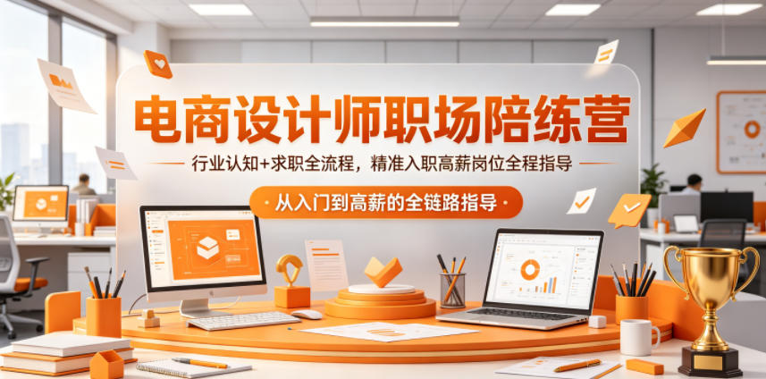 电商设计师职场陪练营，行业认知+求职全流程，精准入职高薪岗位全程指导-星云网创