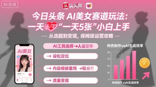 今日头条AI美女赛道玩法，一天轻松5张，小白轻松上手-星云网创