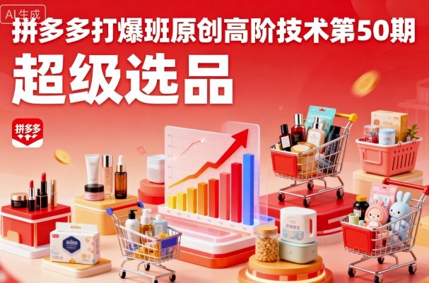 拼多多打爆班原创高阶技术第50期,超级选品-星云网创