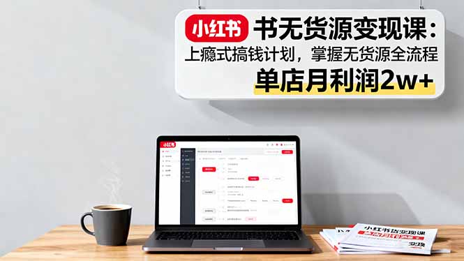 小红书无货源变现课：上瘾式搞钱计划，掌握无货源全流程，单店月利润2w+-柚子轻创