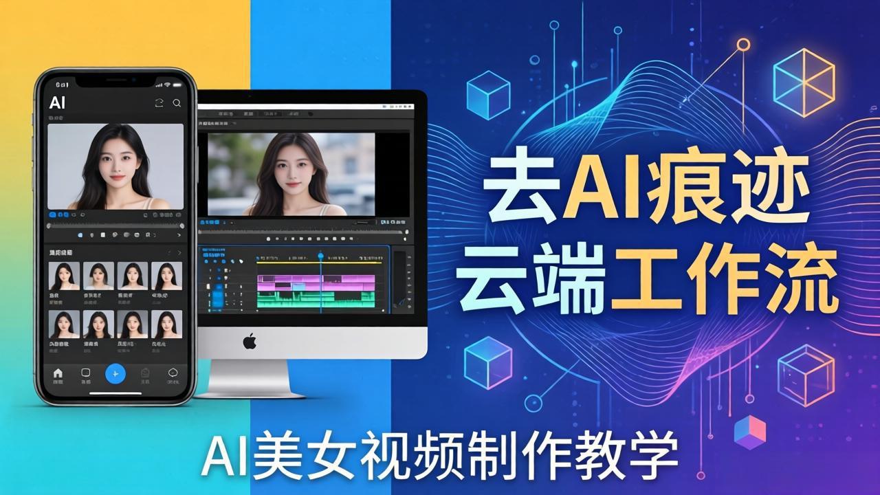 AI美女视频制作教学：去AI痕迹，云端工作流出图，手机电脑均可，不需要配置-星云网创