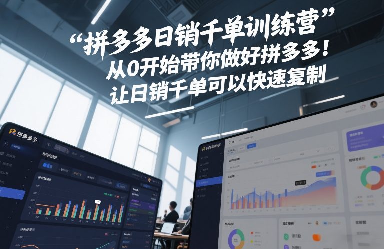 拼多多日销千单训练营，从0开始带你做好拼多多，让日销千单可以快速复制(更新26年1月)-星云网创