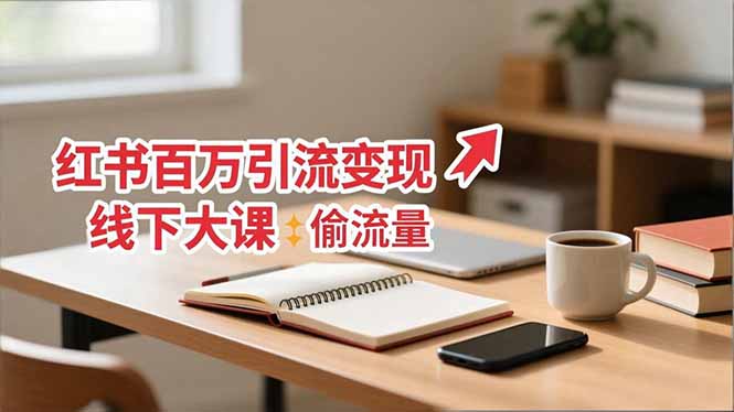 小红书百万引流变现-11月线下大课：分享从0到百万引流路径，手把手教偷流量、拿结果-我要项目网