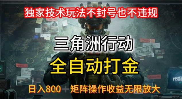 三角洲最新全自动G机，独家技术玩法，不封号也不违规， 日入8张+可矩阵操作，收益无限放大【揭秘】-星云网创