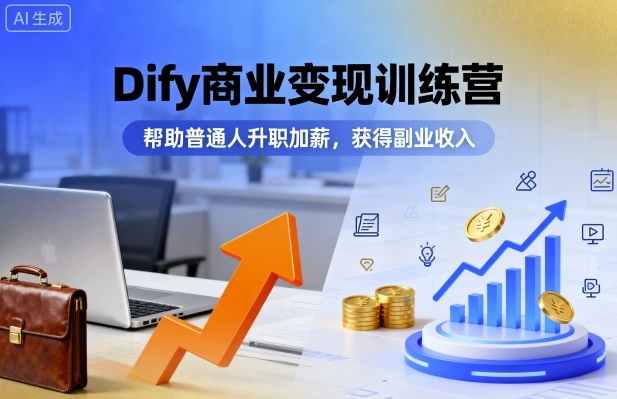 Dify商业变现训练营，帮助普通人升职加薪，获得副业收入-星云网创