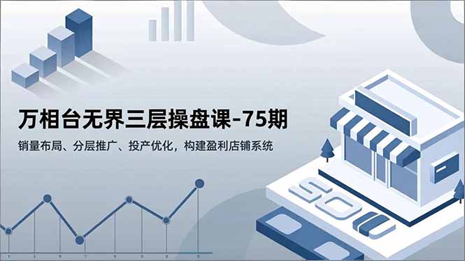 万相台无界三层操盘课-75期，销量布局、分层推广、投产优化，构建盈利店铺系统-翻身路网创