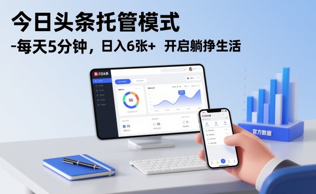 今日头条托管模式，每天5分钟，日入6张+，开启躺挣生活【揭秘】-星云网创