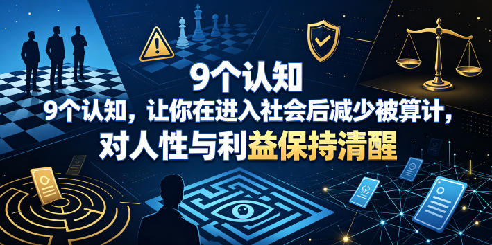 付费文章：9个认知，让你在进入社会后减少被算计，对人性与利益保持清醒-星云网创
