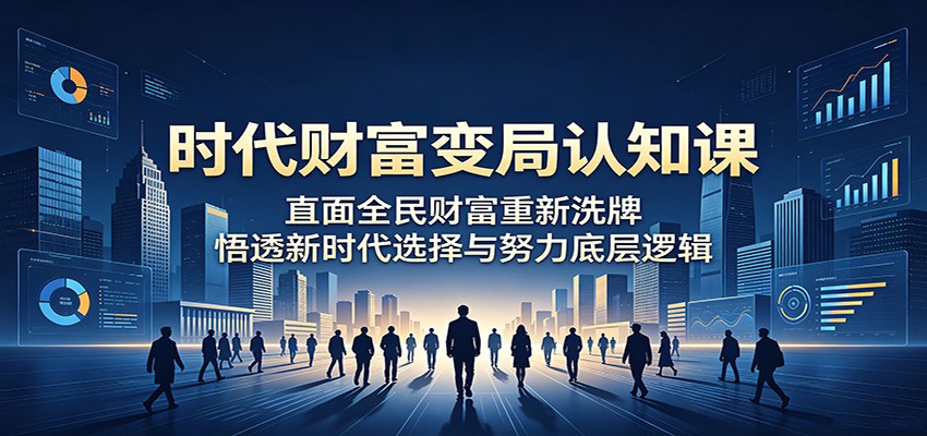 时代财富变局认知课：直面全民财富重新洗牌，悟透新时代选择与努力底层逻辑-星云网创