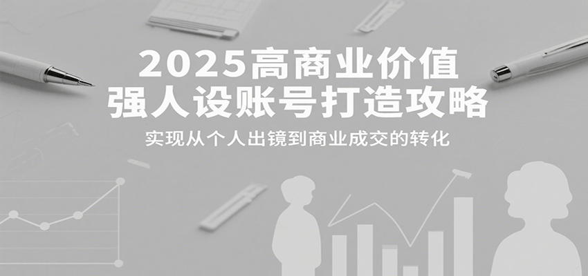 2025高商业价值强人设账号打造攻略，实现从个人出镜到商业成交的转化-星云网创