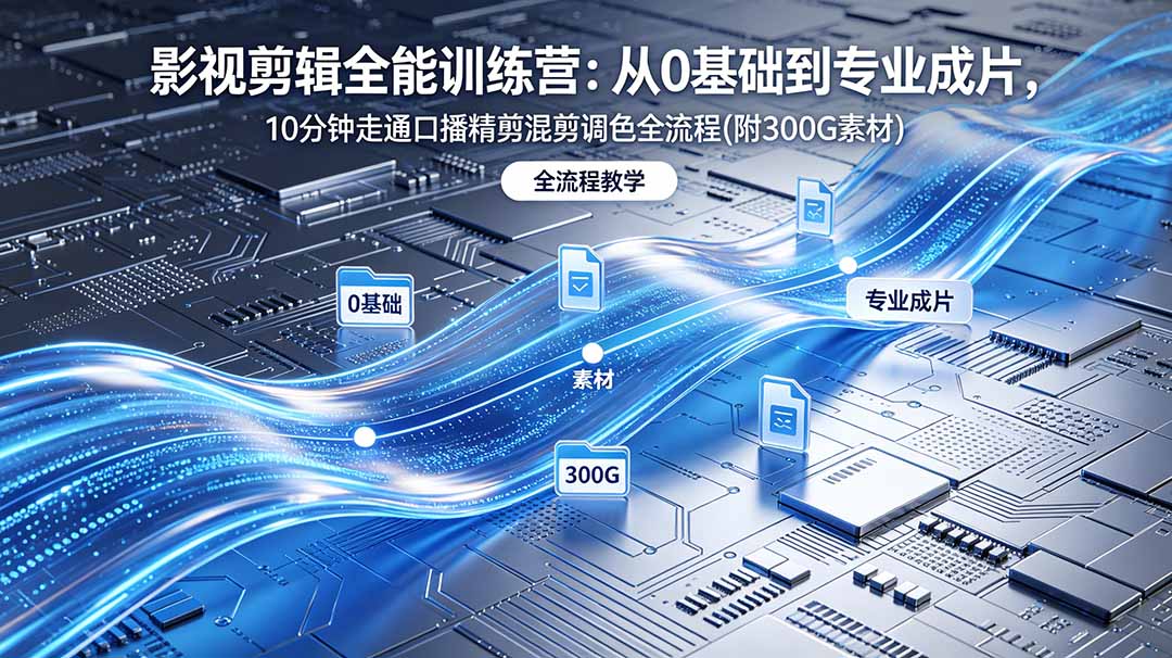 2026影视剪辑全能实战课｜0基础到专业成片，全流程教学，高清带300G素材-星云网创